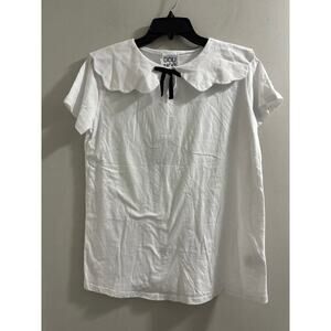 DOUUOD kids white top with collar‎ size 14  New